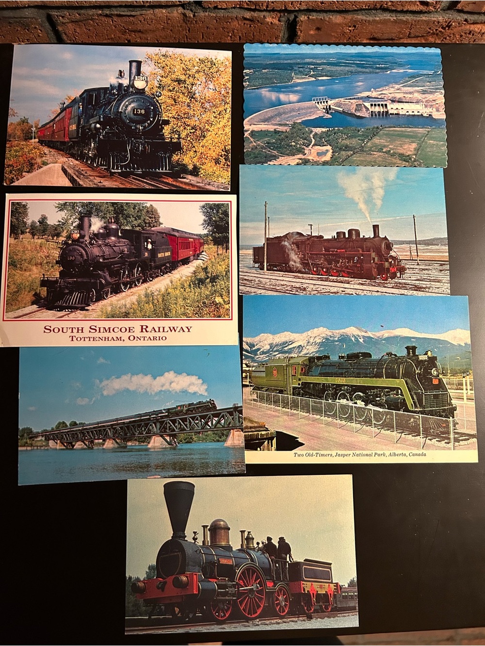 Vintage Train Photo Postcard Set